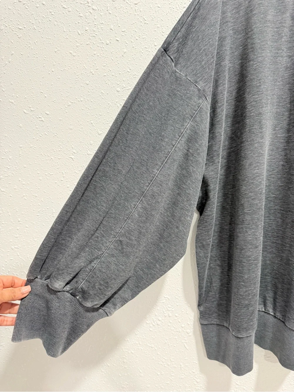 Lane Bryant Charcoal Grey Pullover Sweatshirt with Beaded Neckline 26